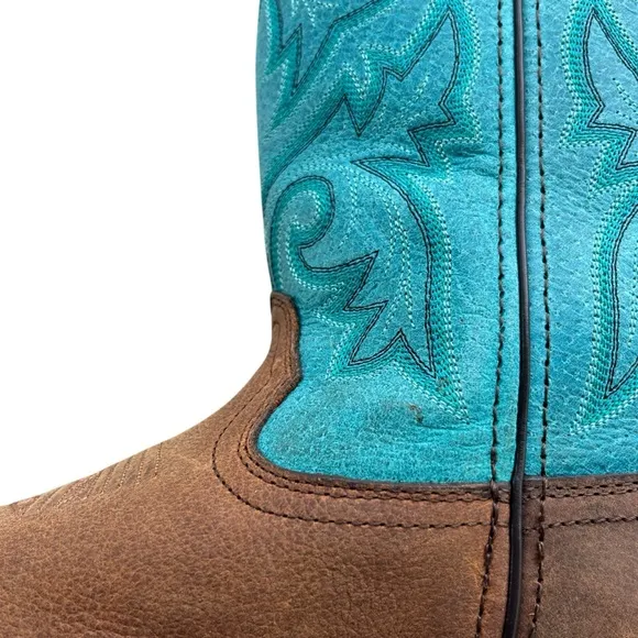 Durango Women’s 6.5M Brown &amp; Turquoise Lady Rebel Western Cowgirl Boots #DWRD016