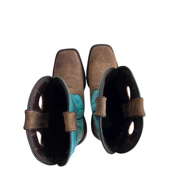 Durango Women’s 6.5M Brown &amp; Turquoise Lady Rebel Western Cowgirl Boots #DWRD016