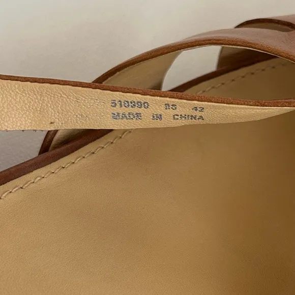 Ecco Brown Sandals Back Strap