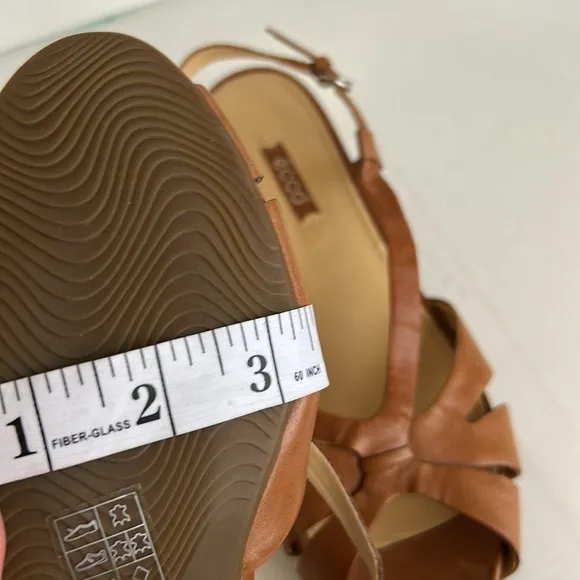 Ecco Brown Sandals Back Strap