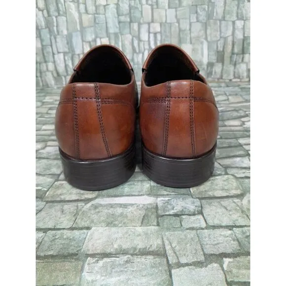 Ecco Citytray Slip-on Dress Shoes  Cognac Leather Loafer Men Sz 11‎