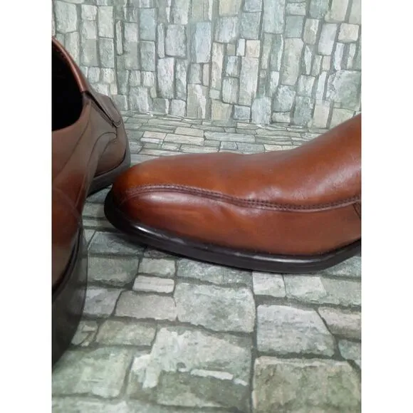Ecco Citytray Slip-on Dress Shoes  Cognac Leather Loafer Men Sz 11‎