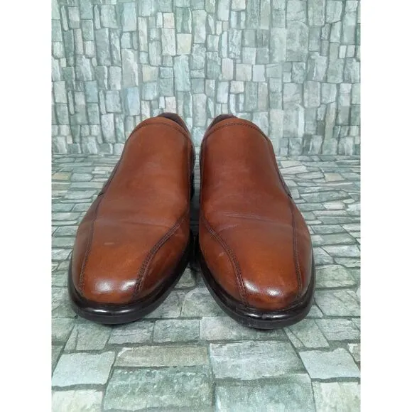 Ecco Citytray Slip-on Dress Shoes  Cognac Leather Loafer Men Sz 11‎