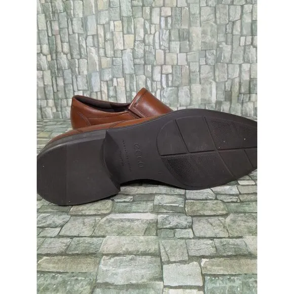 Ecco Citytray Slip-on Dress Shoes  Cognac Leather Loafer Men Sz 11‎