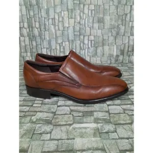 Ecco Citytray Slip-on Dress Shoes  Cognac Leather Loafer Men Sz 11‎