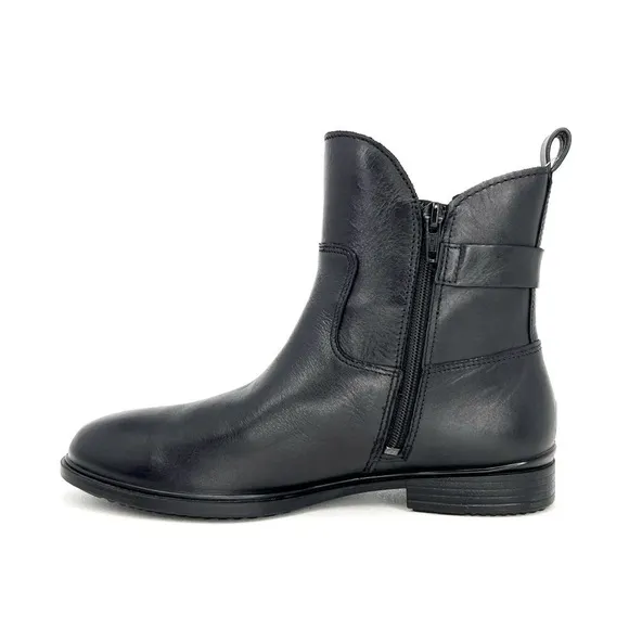 Ecco Gore-Tex Ankle Boots Size 5/36 Black Leather Low Heel Waterproof New NWT