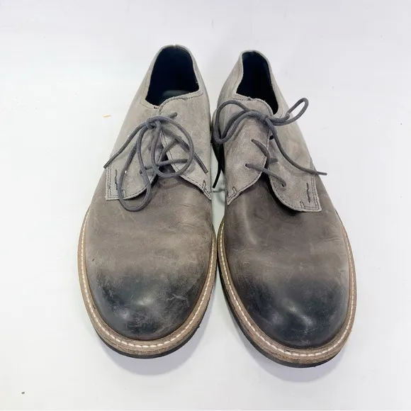 ECCO Kenton Burnished Suede/Leather Lace Up Brogue Oxford Dress Shoes