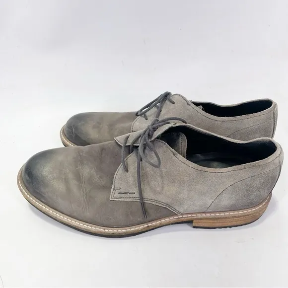 ECCO Kenton Burnished Suede/Leather Lace Up Brogue Oxford Dress Shoes