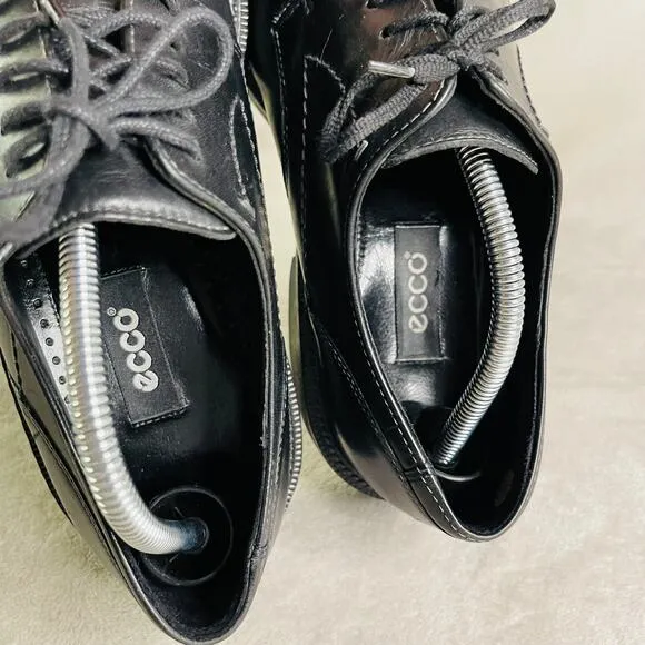 Ecco Shoe Men Size 44 US 11 Black Oxford Helsinki Dress Business Casual Workwear