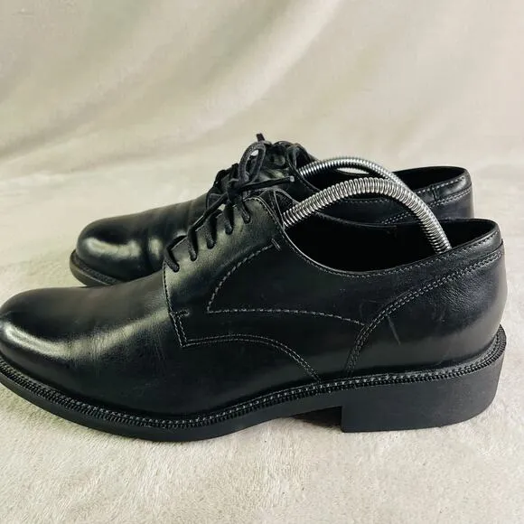 Ecco Shoe Men Size 44 US 11 Black Oxford Helsinki Dress Business Casual Workwear