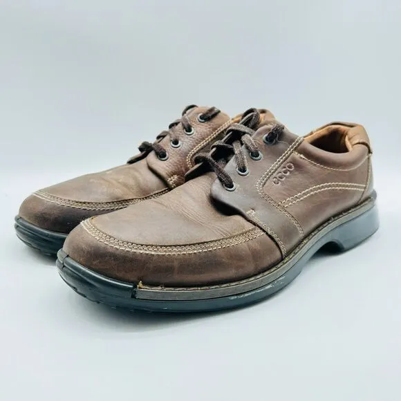 Ecco Shoes Mens EU 45 US 11 11.5 Brown Leather Seawalker Fusion Casual Walking
