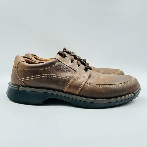 Ecco Shoes Mens EU 45 US 11 11.5 Brown Leather Seawalker Fusion Casual Walking