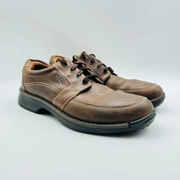 Ecco Shoes Mens EU 45 US 11 11.5 Brown Leather Seawalker Fusion Casual Walking