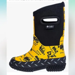 EUC Oaki Neoprene Rain/Snow Boots in Construction Sz 4