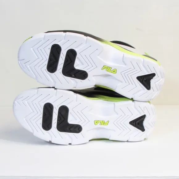 Fila Grant Hill 2 White/Black/Lime Men's Athletic Basketball Shoes NWT
