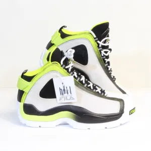 Fila Grant Hill 2 White/Black/Lime Men's Athletic Basketball Shoes NWT