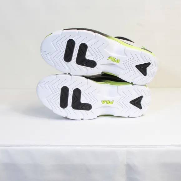 Fila Grant Hill 2 White/Black/Lime Men's Athletic Basketball Shoes NWT
