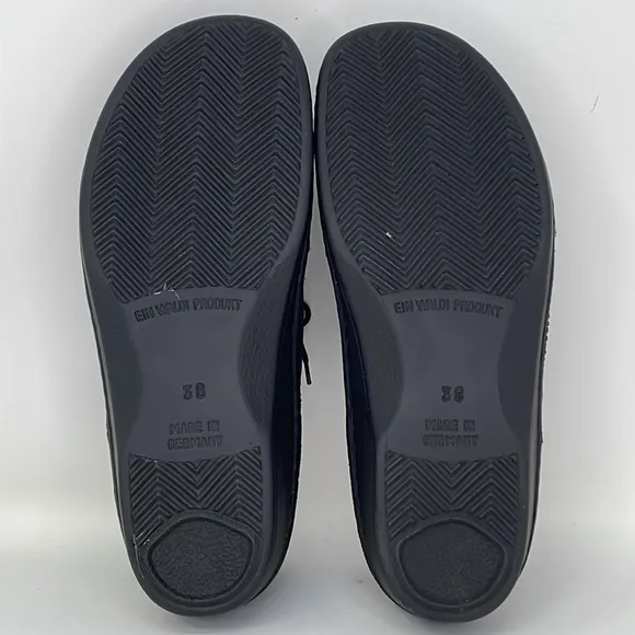 Finn Comfort Walking Shoes NWOT Lace Up Black Suede Leather Size 38 US 7.5 - 8