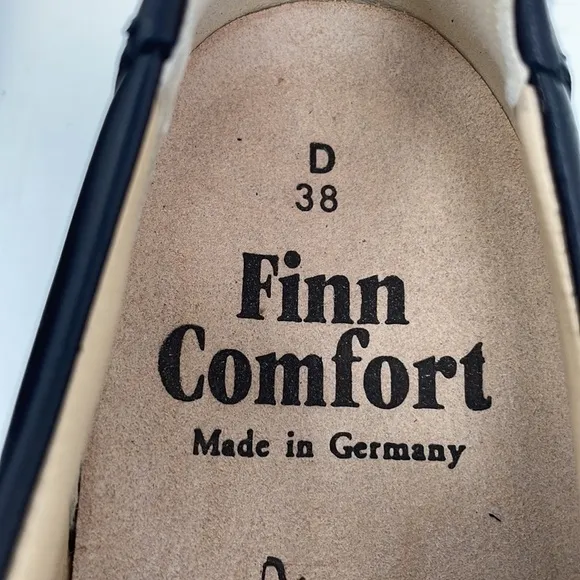 Finn Comfort Walking Shoes NWOT Lace Up Black Suede Leather Size 38 US 7.5 - 8