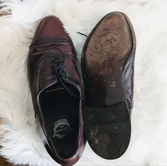 Florsheim Lexington Burgundy Leather Oxford Lace Up Dress Shoes