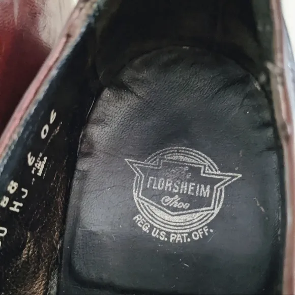 Florsheim Lexington Burgundy Leather Oxford Lace Up Dress Shoes