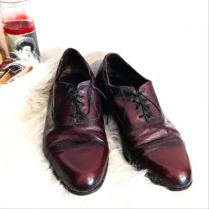 Florsheim Lexington Burgundy Leather Oxford Lace Up Dress Shoes