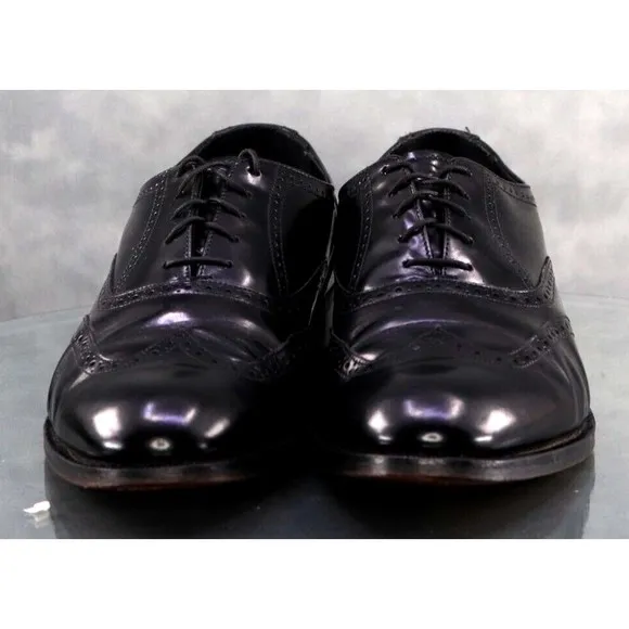 Florsheim Men's Wingtip Dress Shoes Size 9.5 D Leather Black