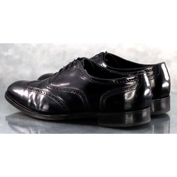 Florsheim Men's Wingtip Dress Shoes Size 9.5 D Leather Black