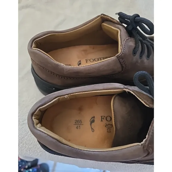 Footprints by Birkenstock Stanford Brown Leather Casual Shoes Men's Size 41