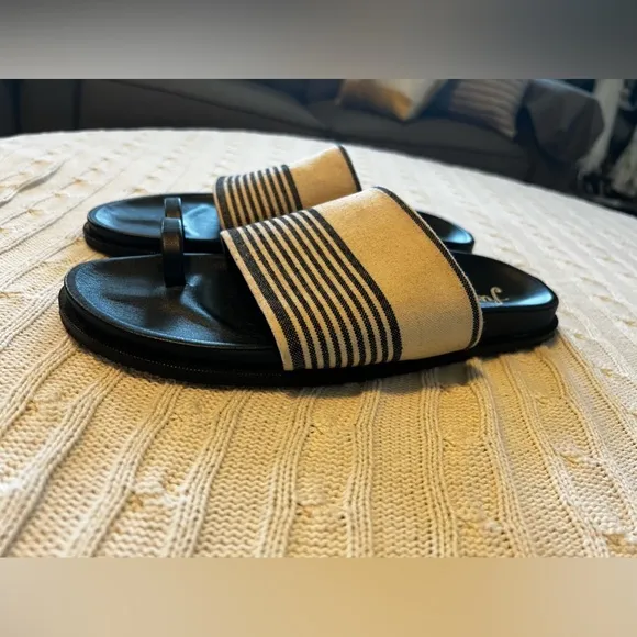 Free People EU40/US 9.5 Black &amp; Cream Sloan sandals Great Condition