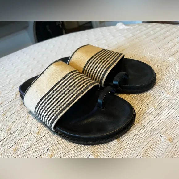 Free People EU40/US 9.5 Black &amp; Cream Sloan sandals Great Condition