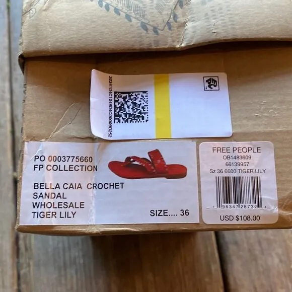 Free People Bella Caia Crochet Sandals