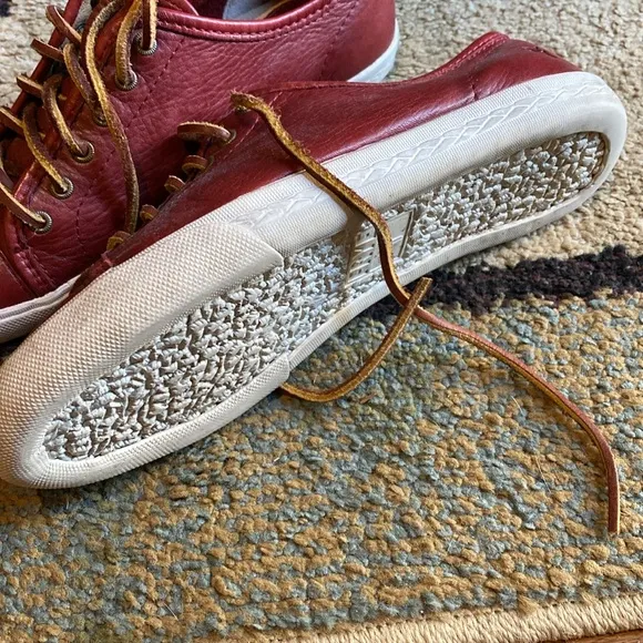 ❤️FRYE Women’s Red Leather Sneakers 6