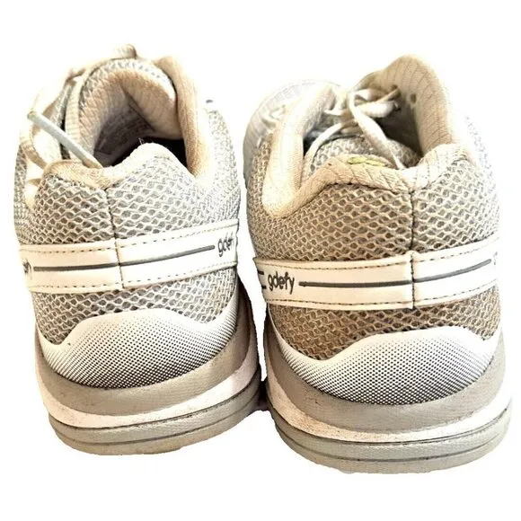 GDefy Gravity Defyer Mighty Walk Women's 8 Gray White Walking Sneakers Shoes