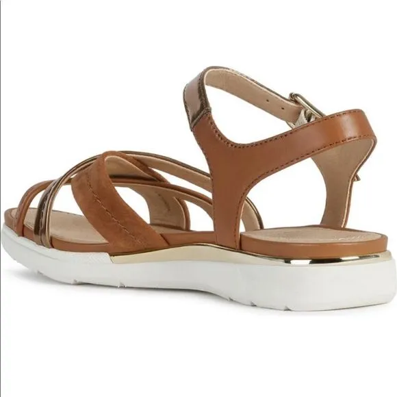 Geox hiver 4 strappy super comfy leather waterproof lightweight sandal size 9