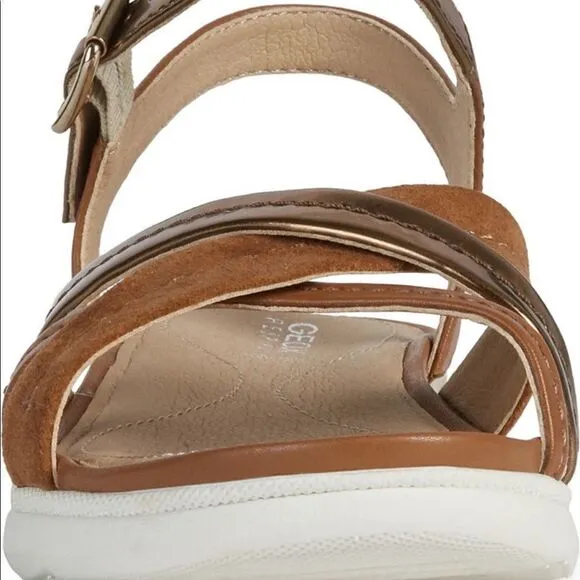 Geox hiver 4 strappy super comfy leather waterproof lightweight sandal size 9
