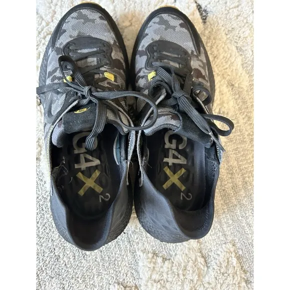 G/Fore MG4x2 Spikeless Golf Shoes Sneakers Black Yellow Camo Men's - Sz 11