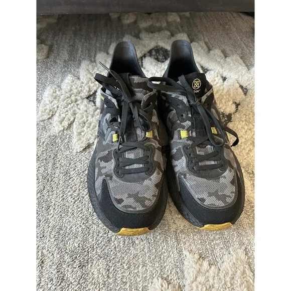 G/Fore MG4x2 Spikeless Golf Shoes Sneakers Black Yellow Camo Men's - Sz 11