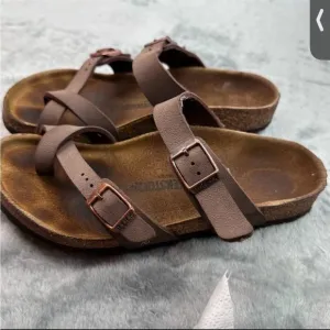 Girls birkenstock size 12 sandals brown