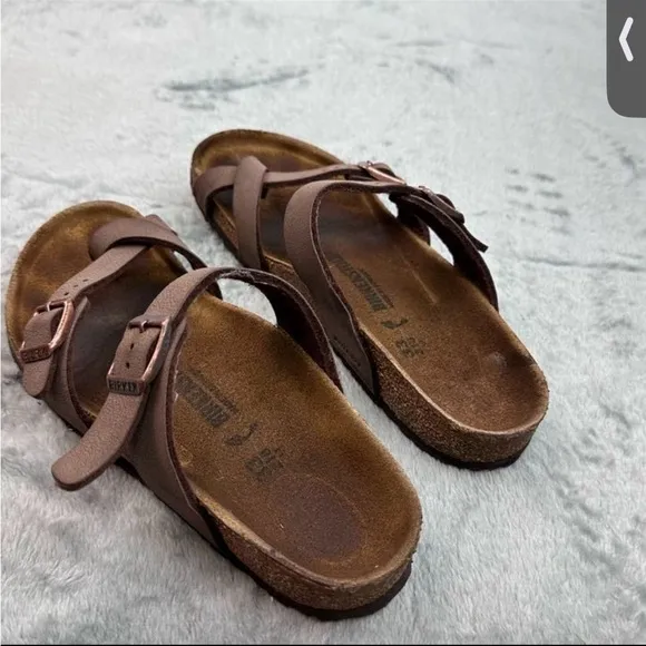 Girls birkenstock size 12 sandals brown