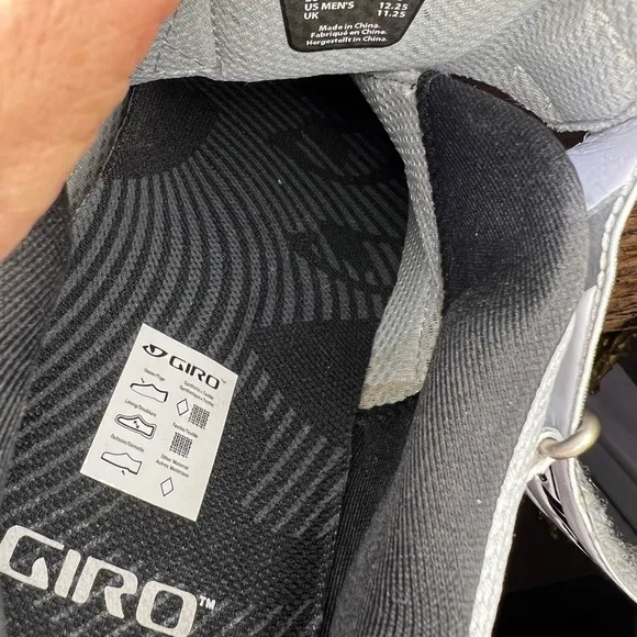 Giro Mele Tri Shoes, cycling shoes chrome &amp; white, great shape (MB2)