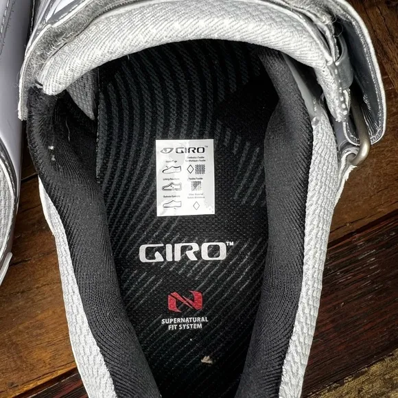 Giro Mele Tri Shoes, cycling shoes chrome &amp; white, great shape (MB2)
