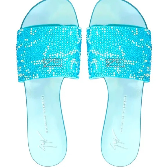 Giuseppe Zanotti Adelia Starlight light blue Sandals size 6