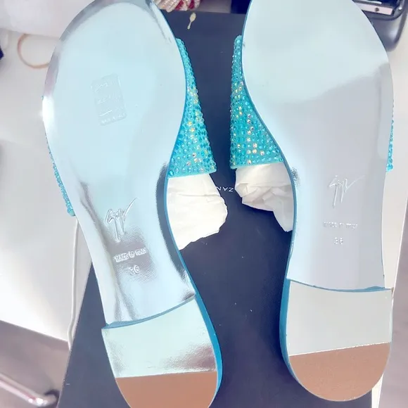Giuseppe Zanotti Adelia Starlight light blue Sandals size 6