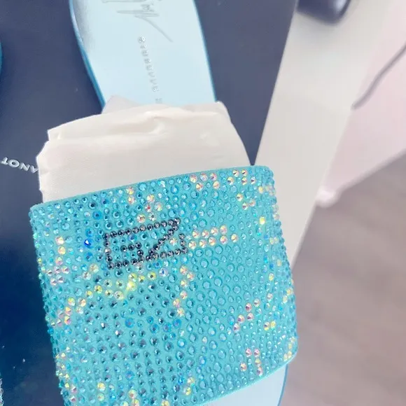 Giuseppe Zanotti Adelia Starlight light blue Sandals size 6