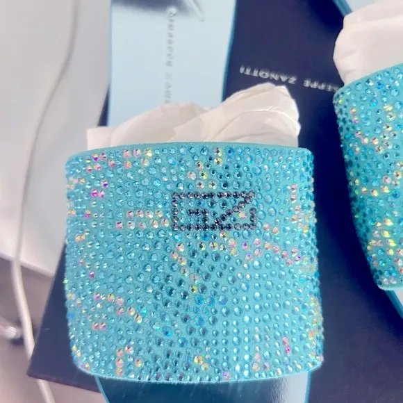 Giuseppe Zanotti Adelia Starlight light blue Sandals size 6