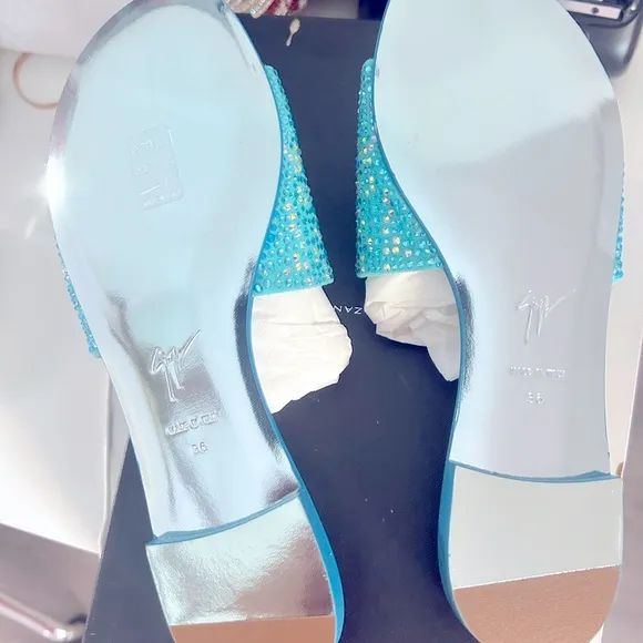 Giuseppe Zanotti Adelia Starlight light blue Sandals size 6