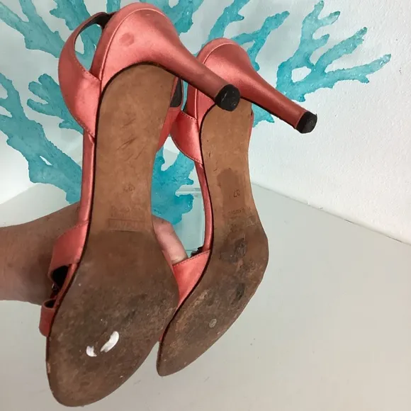 Giuseppe Zanotti Jeweled Embellished Satin Heeled Sandals Size 37 US 6.5