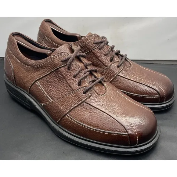 Gravity Defyer GF Brown Leather Oxford Lace up Dress Shoes TB8059B NEW Mens 11