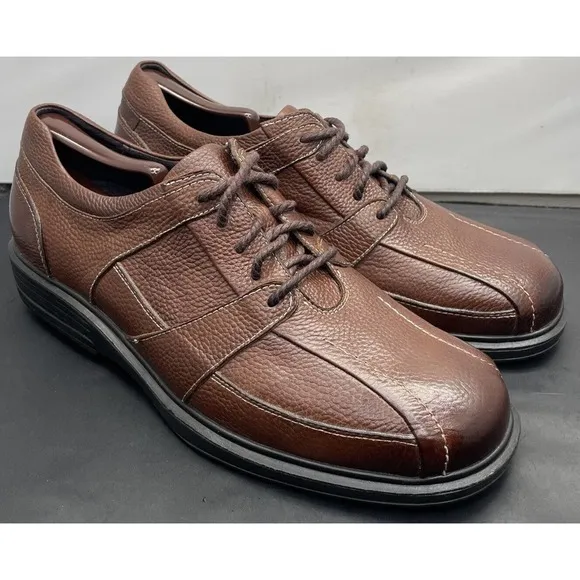 Gravity Defyer GF Brown Leather Oxford Lace up Dress Shoes TB8059B NEW Mens 11